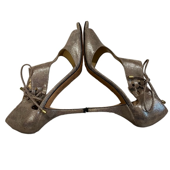 Kate Spade New York Cate Antracite Crinkle Leather Pumps, Sz 8 - Picture 11 of 15